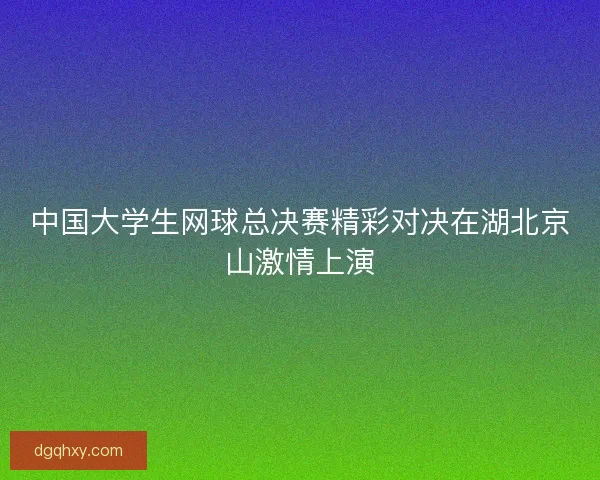 中国大学生网球总决赛精彩对决在湖北京山激情上演